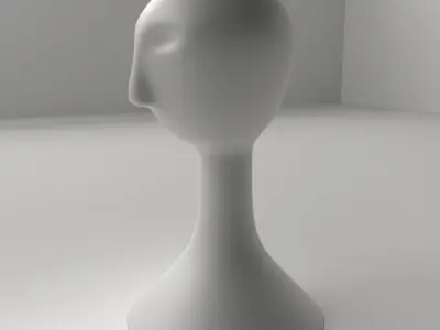 Wig Mannequin 3D model