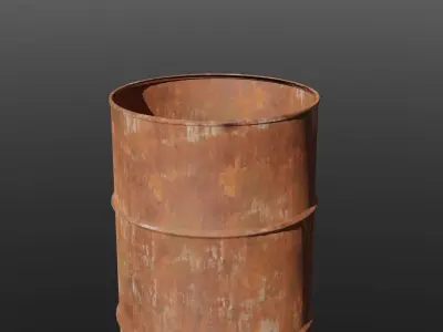 Rusty Barrel 3D model