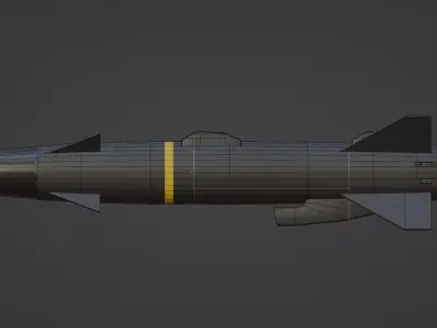 Low Poly RBS-15 Mk4 Anti-Ship Missile Game Ready Low-poly 3D model