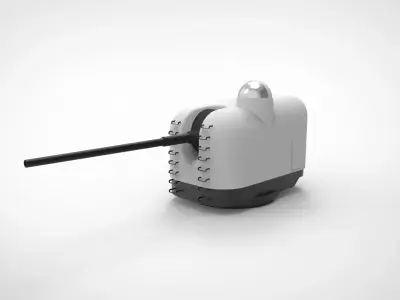 T25 Naval Gun 3D print model