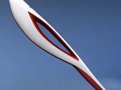 Sochi olympic torch low poly Low-poly 3D model