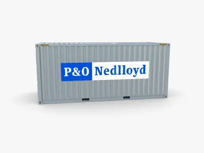 20ft Shipping Container PO Nedlloyd v2 3D model by dragosburian