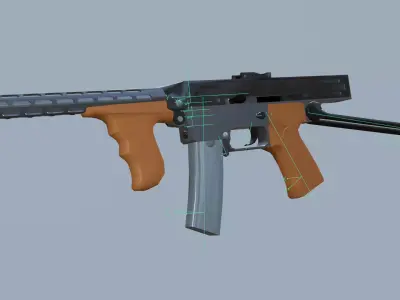 SMG PPK-42 with 4 Mag Options - Low Poly and Game-Ready Low-poly 3D model