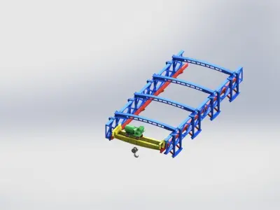 Factory Roof Gantry Crane system 3D print model