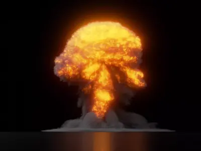 High Resolution Nuclear Explosion 3D model
