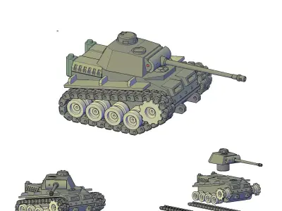 TANK MINIATURE 3D print model purchase