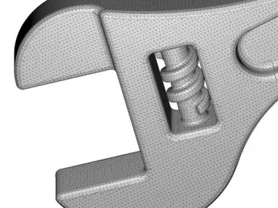 Stylish Adjustable Wrench 3D print model