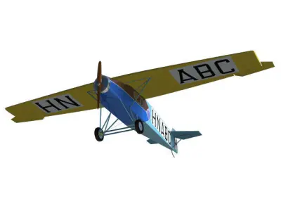 Fokker F II 3D model