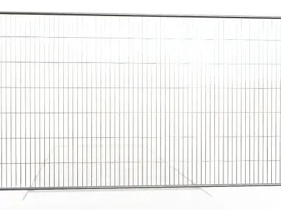 Round-top temporary fencing panel Low-poly 3D model