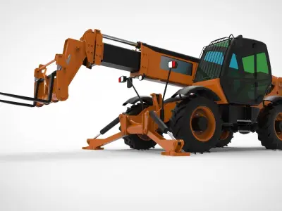 Telehandler forklift 3D model purchase