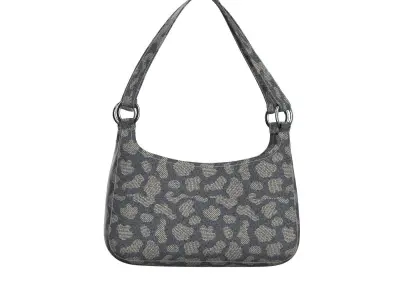 Denim Tote Bag 3D model