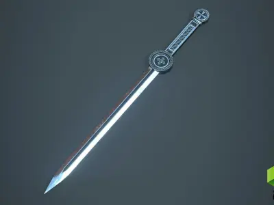 Throwing Dagger Low-poly 3D model