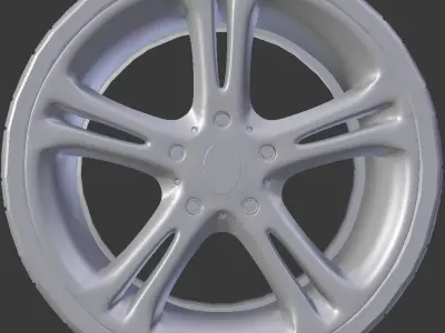 Car Wheel Free 3D model V3
