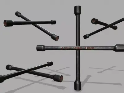 Lug Wrench Low-poly 3D model purchase