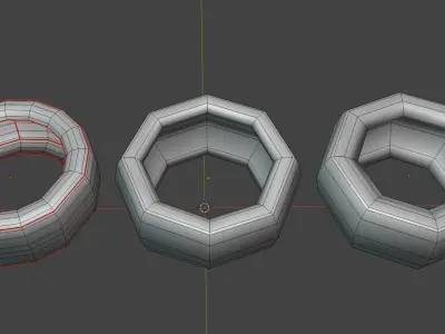 Rusty  Tire - Mobile Game asset Low-poly 3D model