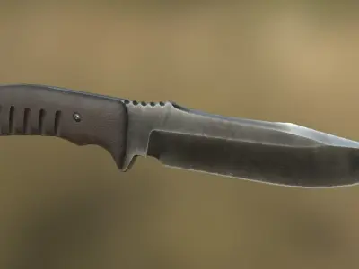 Knife Low-poly 3D model buy