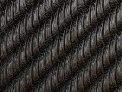 Industrial Stainless Steel Braided Cable PBR Seamless Texture