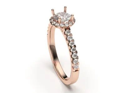 solitaire with ring sizes  8 part S47 3D print model