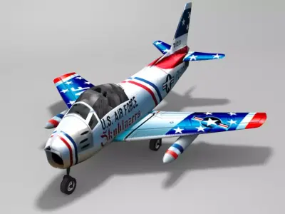 Doug Matthews Describes Flying the F-86 Sabre Low-poly 3D model