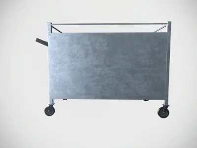 Bench Trolley Double Decker Low-poly 3D model