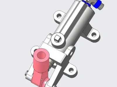 Double Acting Hand Pump 3D model