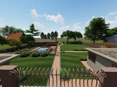 Belgrade yard garden Free 3D model