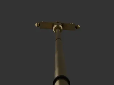 Papal Staff Low-poly 3D model