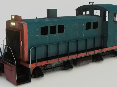Diesel locomotive 3D model Low-poly 3D model buy