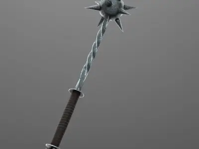 Medieval mace  Low-poly 3D model