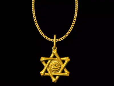 Gothic pendant charms - one inch pendant 3D print model