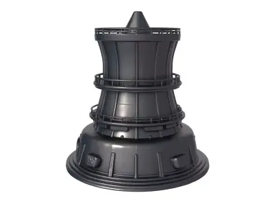 sci fi power generation plant - power generation 3D print model