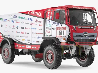 Hino Motors Dakar Rally Truck 3D model