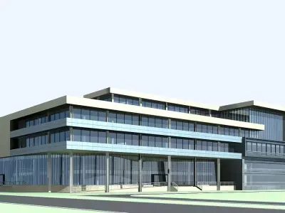 Office Building 3D model 13