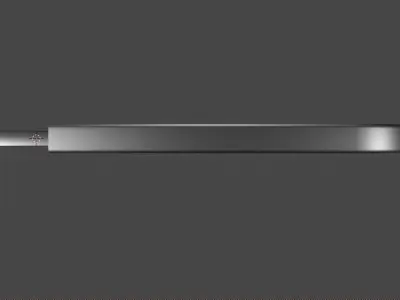 Simple USB Flash - Metallic Body Low-poly 3D model
