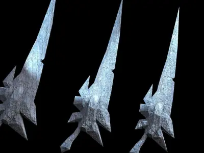 Ice Witch Blade low poly 3D model