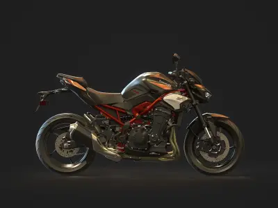 Base model  Kawasaki Z900 2025 3D model