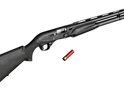 BENELLI M2 SHOTGUN Low-poly 3D model