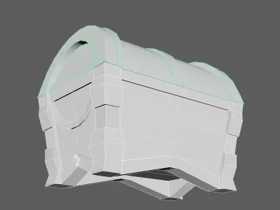 Stylized low poly chests Low-poly 3D model
