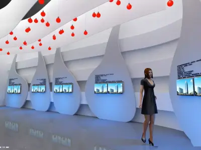 Exhibition - Size - 18X93DMAX2012-0045 3D model