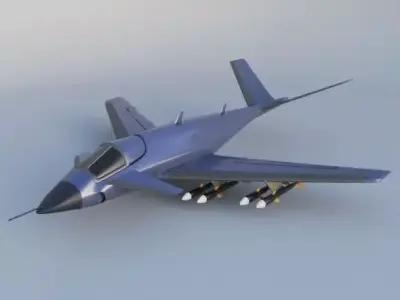 Generic military jet Free 3D model