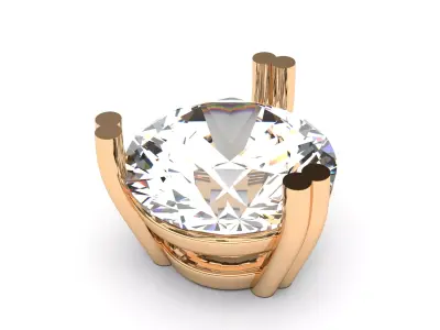 A package of solitaire ring heads engagement 3 prong printable 3D print model buy
