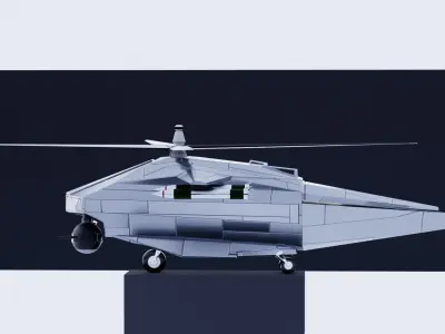 Unmanned helicopter Free 3D model