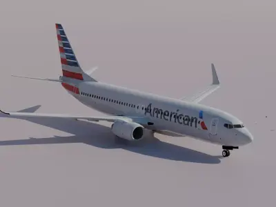 American Airlines Boeing 737-800 Free 3D model