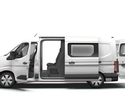 Renault Master L3H2 CrewCab Van HQ Interior 2024 3D model