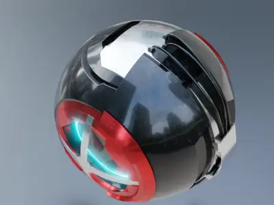 Sci-fi drone Low-poly 3D model 3