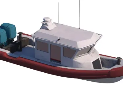 Tug Ship tugboat low poly Low-poly ap Low-poly 3D model