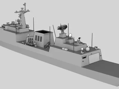 DDG Chungmugong Yi Sun-sin KDX II class Low-poly 3D model
