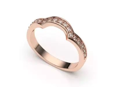  solitaire with ring sizes  8 part S50 3D print model