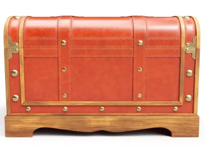 Old Chest 07 Low-poly 3D model