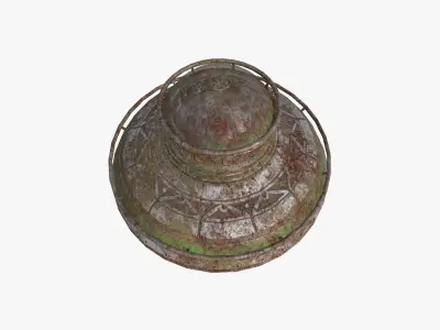 Alien Spaceship UFO F11 Abandoned - Sci Fi Spacecraft Design Low-poly 3D model